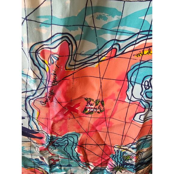 LILY PULITZER Dress Women's 8 Silk X Marks the Spot Connie Mini Cruise Spring - Picture 7 of 8